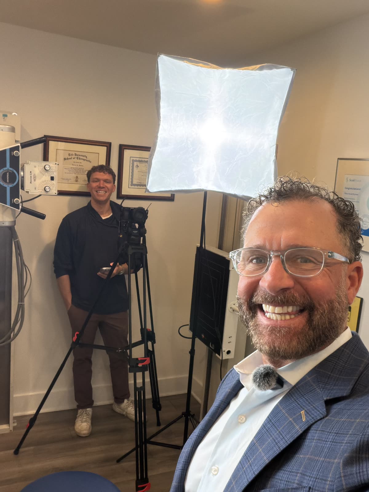 Max behind the camera during an Ospirion production day